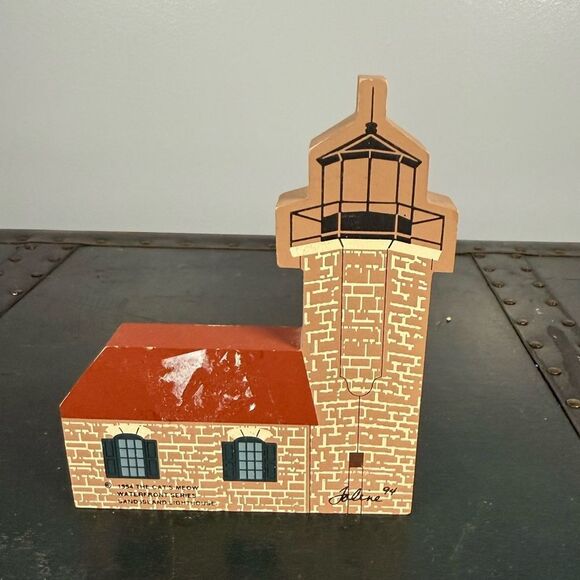 1994 The Cat's Meow Waterfront Series Sand Island Lighthouse in bag - Picture 2 of 5